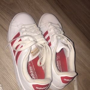 adidas neo in red with memory foam inside.